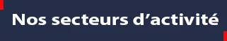 Nos secteurs d'activités section title