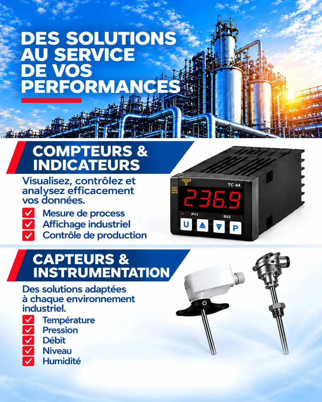 Image slider chaud froid compteurs indicateurs capteurs instrumentation